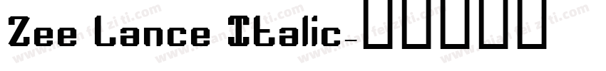 Zee Lance Italic字体转换